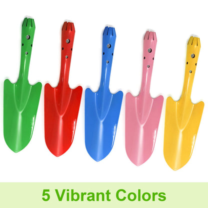 Nicunom 10 Pack Colorful Metal Hand Shovels, Garden Trowel Set Small Gardening Hand Tools for Soil Planting Digging Transplanting, 5 Colors