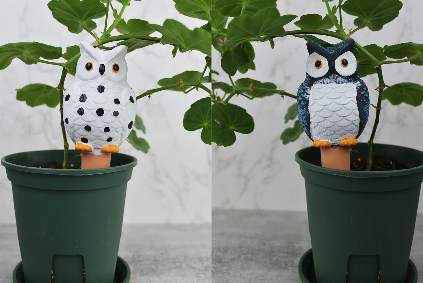 HORTICAN Owl Shaped Self-Watering Spikes - Effortless Plant Care for Your Garden, Whimsical and Charming Design for Indoor and Outdoor Plants, Keep Your Plants Hydrated While on Vacation