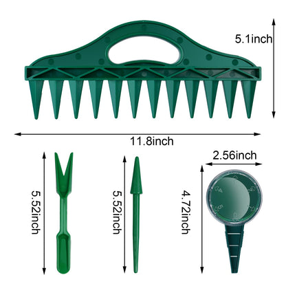 Seed Spreader 4PCS Sowing Seeds Dispenser Set Mini Seed Dispenser for Small Seeds Handheld Seed Planter Tool Seed Dibber Multifunctional Seed Spacer Gardening Tools