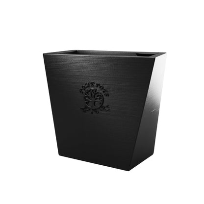 POSIE3DPRINTS Posie Pot Medium Twisted Square - Self Watering Planter 5x5 Inch - Indoor Plant Pot with 30 Day Reservoir - 3D Printed Bioplastic - No Guilt Plant Care - Made in USA, Black