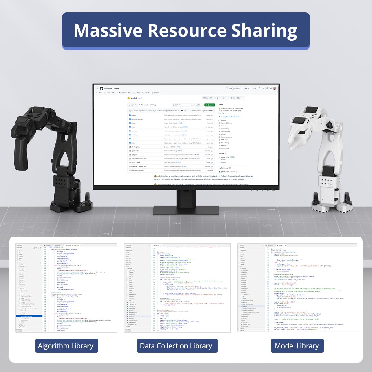 AI Robotic Arm Kit Hiwonder SO-ARM101 Compatible with LeRobot Open-Source Project Embodied Imitation Learning Robot Arm 12 High-Torque Bus Servos & Tutorials(DIY Kit, NO 3D Printed Part, Unassembled)