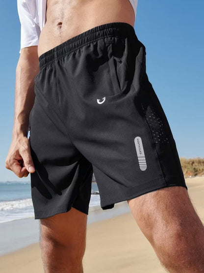 NORTHYARD Men's Athletic Running Shorts Gym Workout 7"/9"/5" Quick Dry Lightweight Sports Basketball Tennis 3 Zipper Pockets Black S