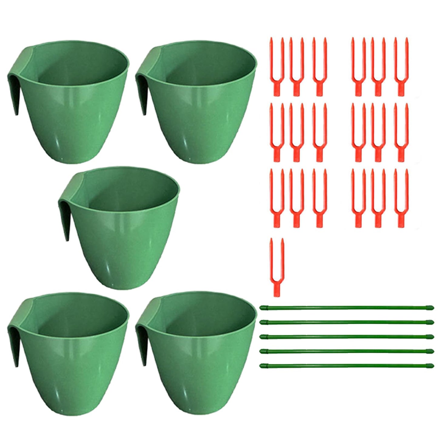 Strawberry Propagation Cups with Runner Forks Breathable Nursery Pots for Root Rot, Food Grade Greenhouse Seedling Cups for Balcony and Garden