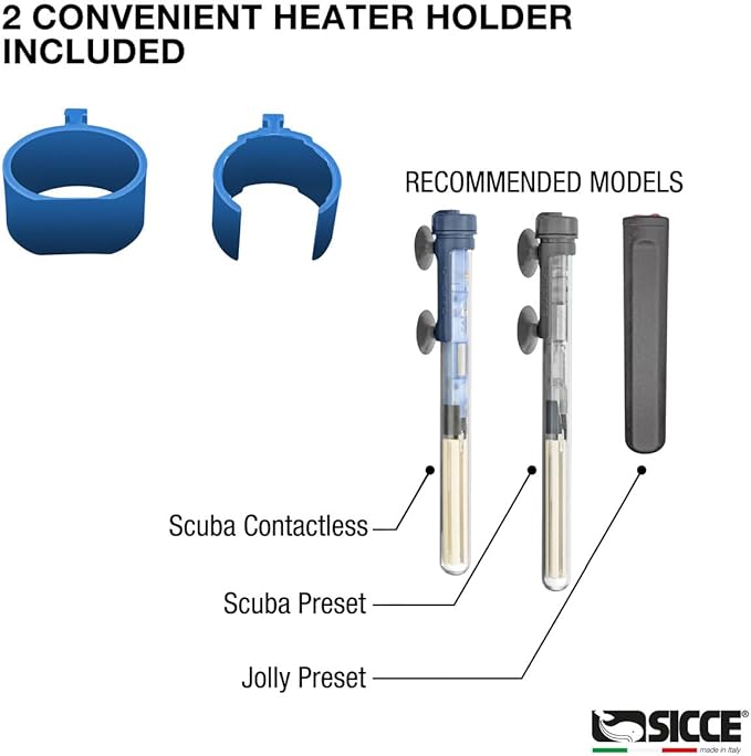 Sicce Aqua Filtra 40 Hang On Back Aquarium Fish Tank Power Filter Up to 40 Gallon Aquariums - Quiet 3-Stage HOB for Freshwater & Saltwater