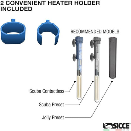 Sicce Aqua Filtra 10 Hang On Back Aquarium Fish Tank Power Filter Up to 10 Gallon Aquariums - Quiet 3-Stage HOB for Freshwater & Saltwater