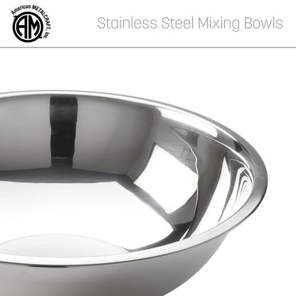 American Metalcraft 16" Stainless Steel Mixing Bowl - 13-Quart Durable Metal Bowls for Mixing, Large Stainless Steel Bowl