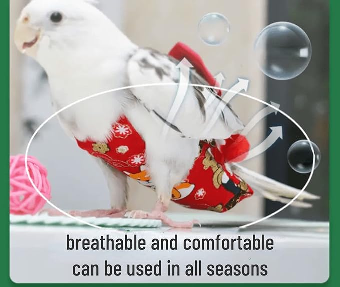 Bird Flight Suits Diapers, Parrot Flight Suits Diapers for Monk Parakeets, Cockatiels Flight Suits, Parrot Clothes, Bird Training Nappy Suit Liners Clothes (M, Purple-A)