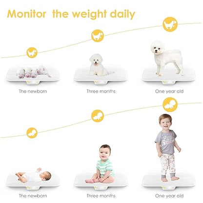Digital Pet Scale, Baby Scale, Precision0.08oz, Max 30kg/66lbs, Auto-Hold, Integrated Design Without Disassembly, Suitable for Cats, Small Breed Dogs, Infants, and Young Children