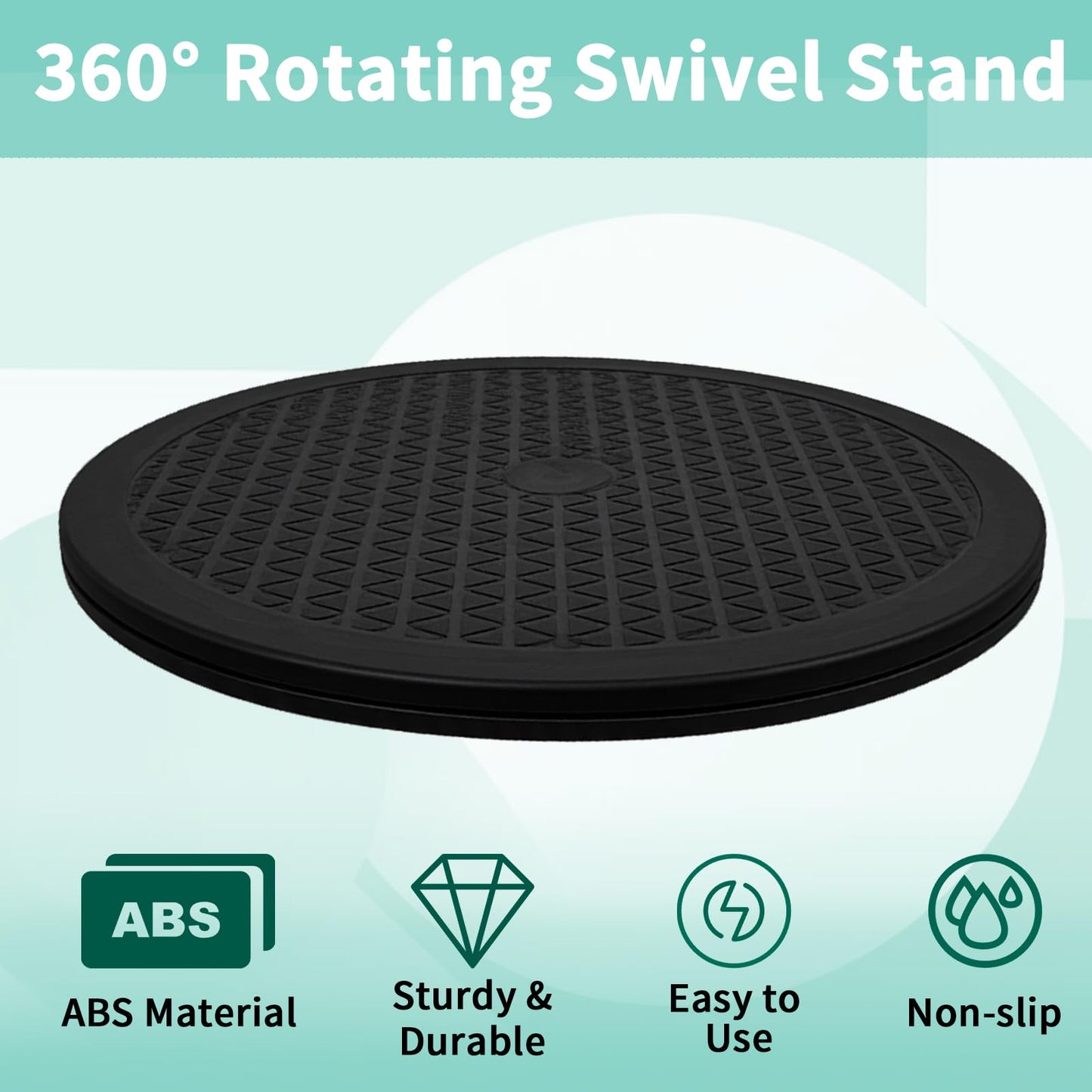 MCSDFN 12 Inch Heavy Duty Rotating Swivel Stand, 360° Rotation with Steel Ball Bearings for Plants, Monitors, Crafts, Model Bases & TVs