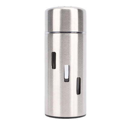 Focket Salt Shaker, 304 Stainless Steel Rust Proof Multifunctional Condiment Shaker, Seasoning with Airtight Lid for Kitchen Cooking Grilling Picnic (Small Holes)