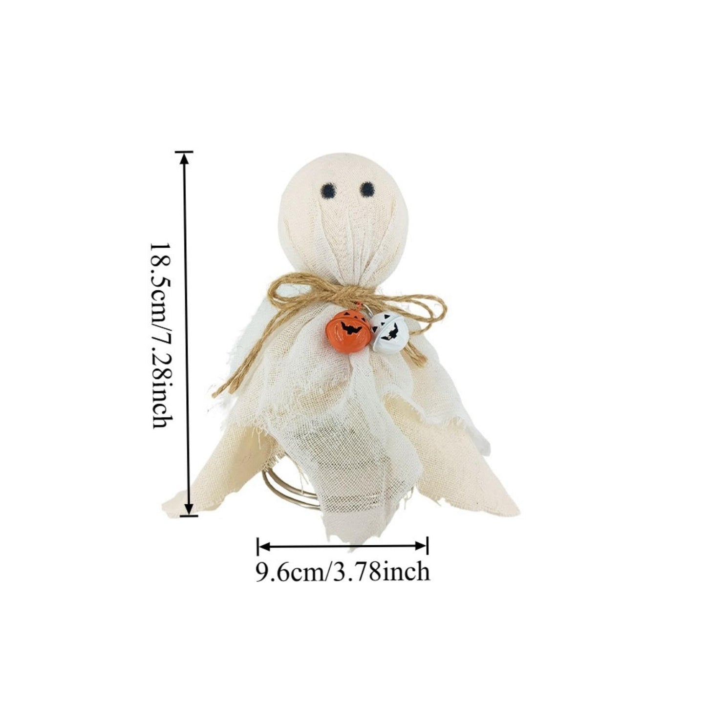 Ghost Halloween Tree Topper, Ghost Mini Christmas Trees Topper Halloween Ornaments, Spooky Decor Autumn Party Supplies (Cute, 3.78" * 3.78" * 7.28")