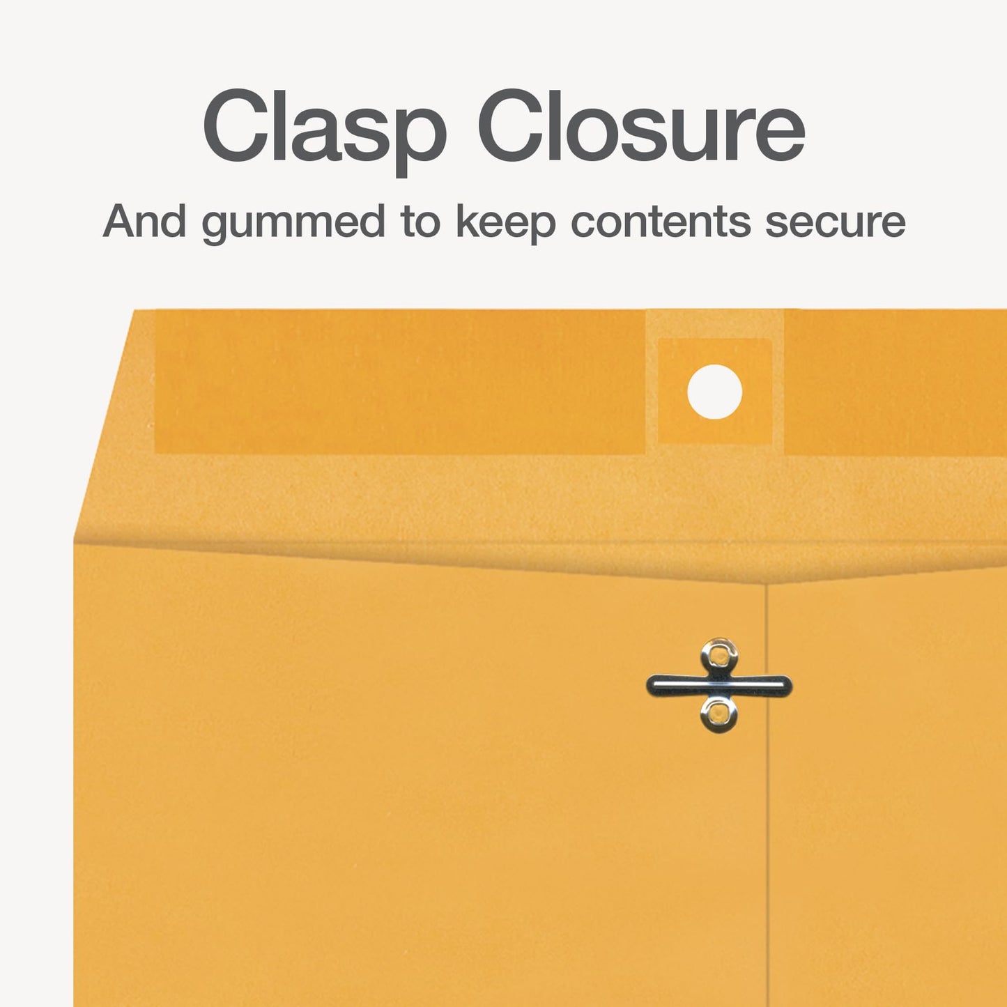 Columbian Clasp Envelopes, Heavy-Duty Brown Kraft, Secure Metal Clasp and Gummed Seal, Large Mailing Envelopes, 10" x 13", 100 per Box (1016827)