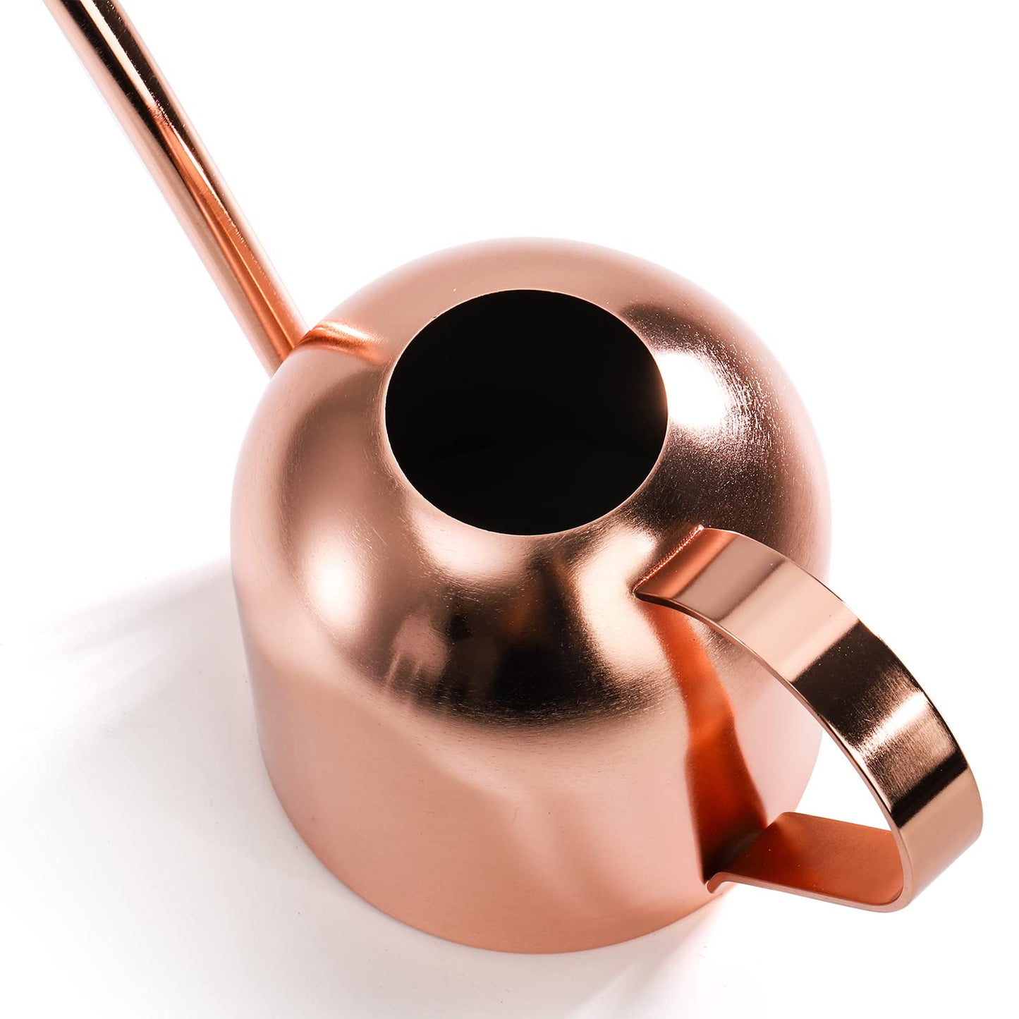 Fasmov Stainless Steel Watering Can, Small Modern Style Watering Pot, 15oz/450ml Plant Watering Can with Long Spout to Prevent Spillage, Perfect for Outdoor and Indoor Plants (Copper)