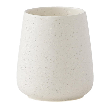 Beige Toothbrush Holder for Bathroom - Ceramic Tooth Brushing Holders, Toothbrush Cup, Toothpaste Organizer for Bathroom Countertop, Makeup Brush Holder, Pen Holder for Home Desktop Storage