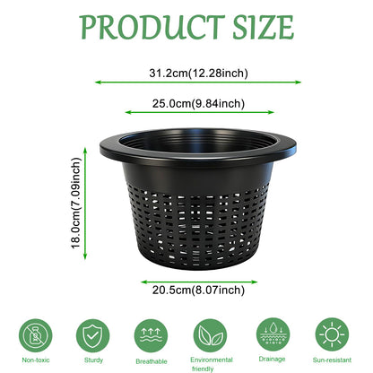 Gyfofix 3 & 5 Gallon Bucket Lid Hydroponic Plant Pot, Small/Medium/Large Opening Mesh Net Cups for Indoor Outdoor Hydroponics Growing System - Medium Opening for Most Hydroponic Crops (2 Pack)