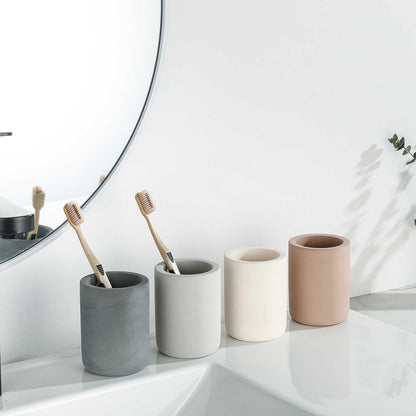 TOPSKINOY Drying Stone Toothbrush Holders, Diatomite Quick Drying Electric Toothbrush Organizer for Bathroom, Light Grey