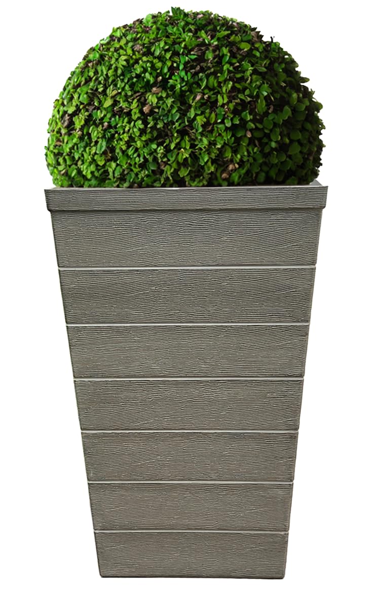 EMSCO Tall Accent Planters – 22.5" H Tapered Resin Planters for Front Porch, Entryway, Patio & Garden
