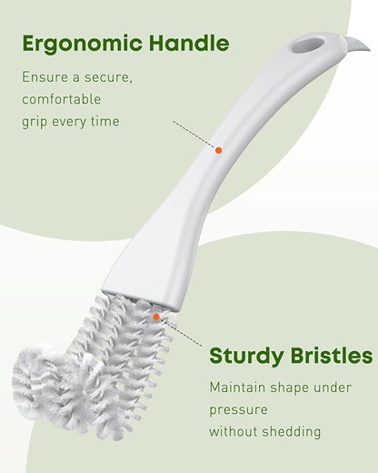 Pawfly 2 Pcs Bird Cage Cleaner Brush, 2-in-1 Bird Cage Cleaning Brush, Bird Poop Remover for Perches, Kennels & Small Animal Cages, Bird Cage Accessories, Bird Droppings Removal Brush