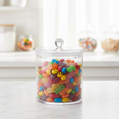 48oz Candy Jar,Airtight Candy Containers with lid,Acrylic Clear Cookie Container Kitchen Details Round, Cookie Jar for Honey, Jelly, Wedding Favors, Sauces,Halloween&Christmas Candy Containers Jar