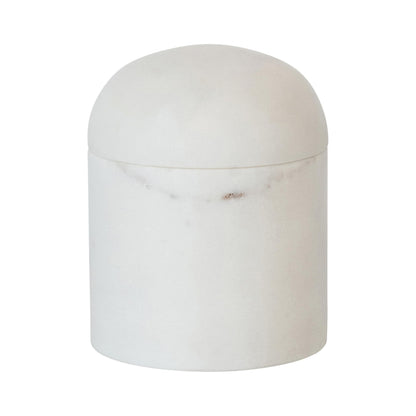 Bloomingville Round Marble Salt Cellar, White