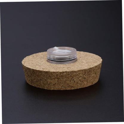 SUPVOX Modern Led Lighted Eco-Bottle Glass Terrarium Bottle Cork Cap Terrarium Decor for Home Office Aquarium Background Plant