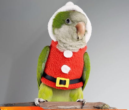 Bird Clothes Birds Flight Suit, Christmas Hoodie for Parrots Cockatiel Sun Conure Christmas Party Cosplay Photo Prop Bird Shirt Small Animals Apparel (Without Diaper,Pigeon)
