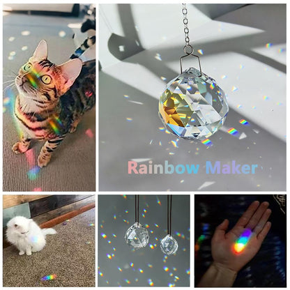 Crystal Prism Ball Sun Catcher - 20 Pack 30mm Hanging Decor for Windows, Wedding, Home, Feng Shui, Chandelier Pendant - Rainbow Maker, DIY Crafts, Gift Idea
