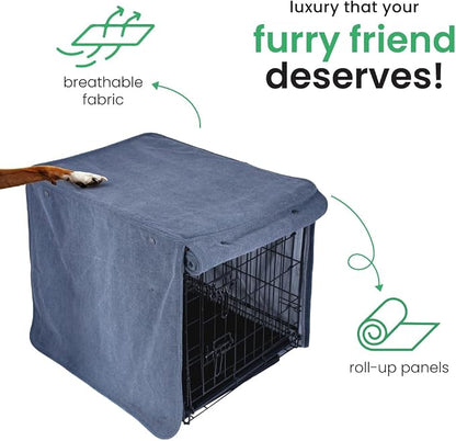 Molly Mutt Dragonstone Dog Crate Cover, GOTS-Certified 100% Organic Cotton Canvas Cover for Dog or Puppy Kennel and Cage, Washable, Free of Harmful Chemicals, XXX-Large, Fits 54"x37"x45" Crate