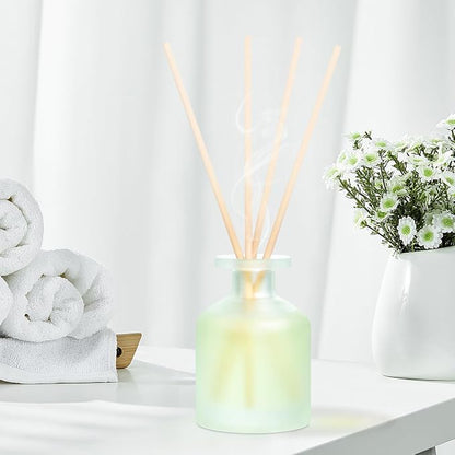Reed Diffuser for Home, Clean Linen Scent 3.38oz (100ml)*1 Pack Essential Oil Reed Diffuser Set with 8 Sticks, Long Lasting Air Freshener for Bathroom Bedroom Living Room, Home Decor & Gifts