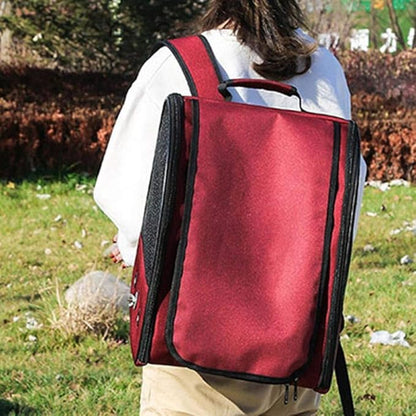 Bird Carriers Pet Parrot Backpack Bird Travel Carrier Outerdoor Breathable Hiking 1Pcs Gray