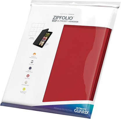 Ultimate Guard Zipfolio 480 – 24 Pocket XenoSkin (Quadrow) Red