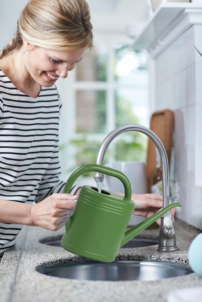 0.5 Gallon Watering Can for Indoor & Outdoor Plants - Small Watering Can with Long Spout for Precise Watering - Ideal for Bonsai, Seedlings, Houseplants, Flowers & Greenhouses
