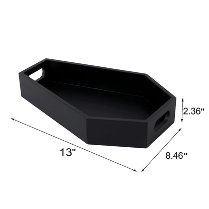 ZJPZYXDHZFC Gothic Coffin Decor Gothic Wooden Makeup Organizer