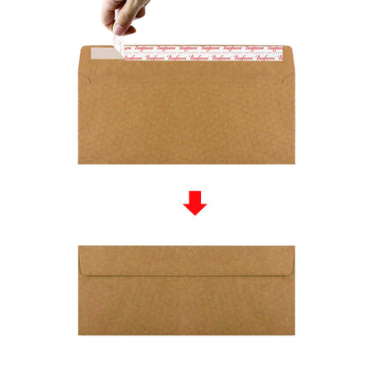 Bonfasvo 120 Pack #10 Brown Kraft Security Envelopes 4-1/8 x 9-1/2 inches Self Seal