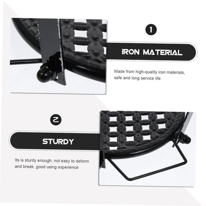 Healifty 2pcs Hanging Flower Pot Stand Iron Plant Rack for Balcony Railing Removable Storage Rack for Indoor Outdoor Potted Plants Sturdy Ventilated Flowerpot Holder Home Decor