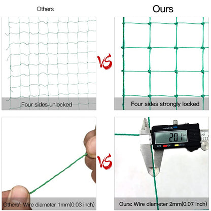 Trellis Netting, PDGROW Climbing Plant Support Net Garden Pea Bean Neting, Heavy-Duty PE Trellis Net for Cucumber, Tomato, Vegetables, Fruits, Sweet Pea Plants (6.6' x 16.4'Ft)
