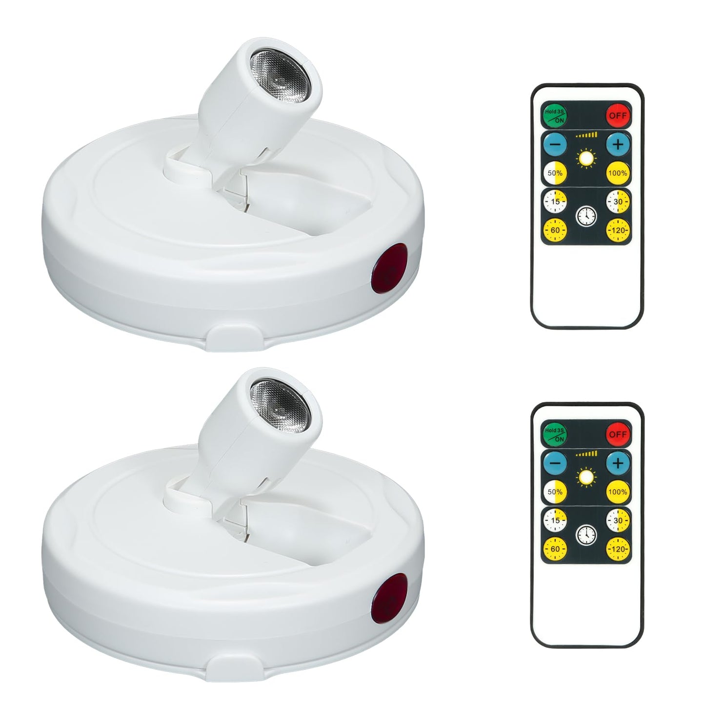 KANESIKI Cordless Spotlight Battery Powered, LED Accent Lighting with Remote and Timer, Display Puck Lights, Stick Uplight for Tree Portrait Gallery Picture Dartboard Painting Art Photo Plant