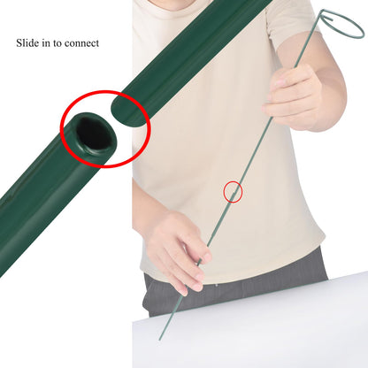 Plant Stake Support - 6 Pack Adjustable Height 16" or 30", Garden Support Stake Plant Cage Support Rings, Single Stem Plant Support Stakes, for Flowers Amaryllis Tomatoes Peony Lily Rose (30inch)