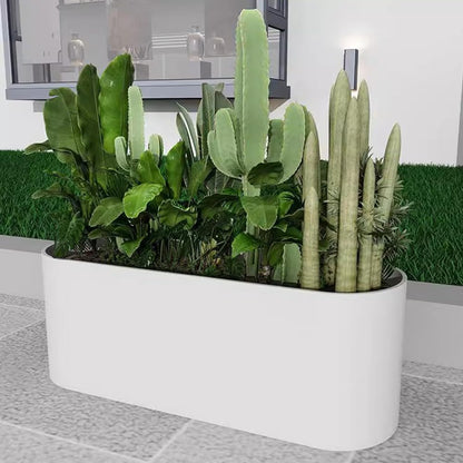 Sions Freestanding Planter Garden Beds, Outdoor Galvanized Planter Raised Garden Boxes, Raised Vegetable Gardens and Balcony Plant Tray Planting Beds,White 80cm*30cm*50cm