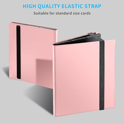 Card Binder, 360 Pockets Upgraded Trading Card Binders, Cards Collection Binder 9 Pocket, Side Loading Yugioh Binder Book Holder for MTG, TCG, Sport, Football, Baseball Collector Cards - Pink