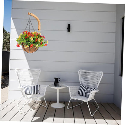 balacoo 2Pcs Wooden Plant Hangers Stylish Wall Hooks for Indoor Plants Durable Wood Flowerpot Holders for for Lanterns Bird Feeders and More