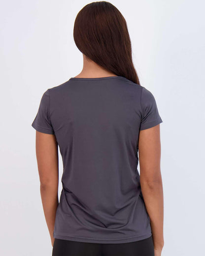 Real Essentials 5 Pack: Women's Short Sleeve T-Shirts Workout Tops Fitness Pilates Gym Activewear Athletic (Plus Available), Set 4, M, Pack of 5