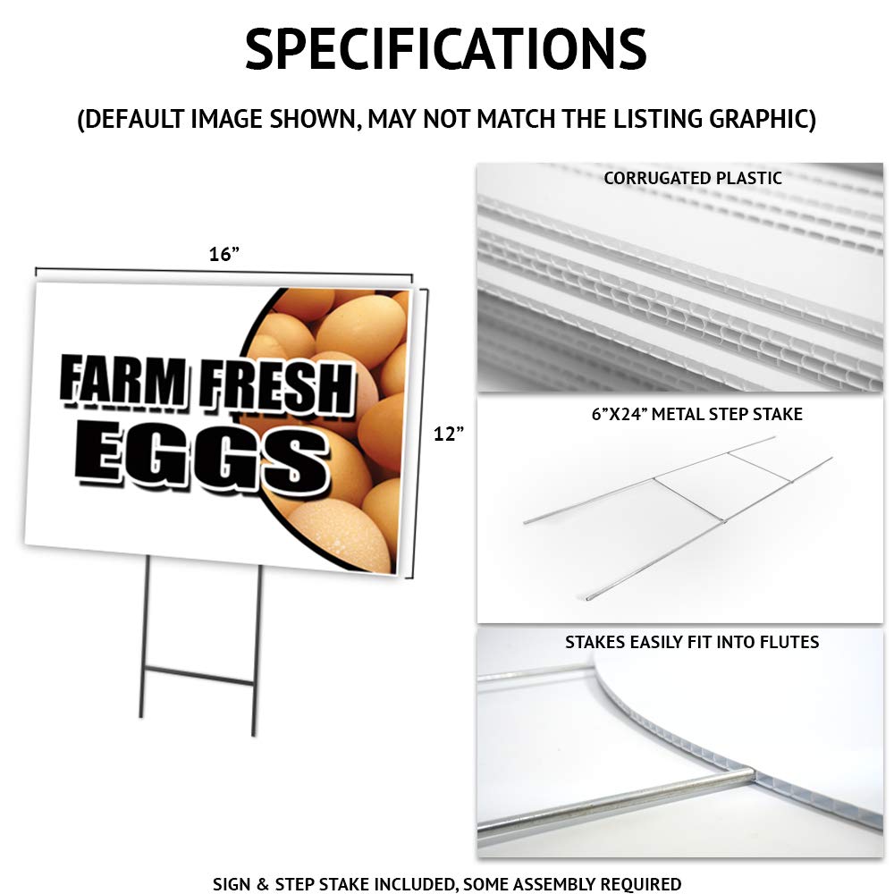 Halloween Decorations 12"x16" Yard Sign & Stake Outdoor Plastic Window | Advertise Your Business | Stake Included Image On Front Only | Made in The USA