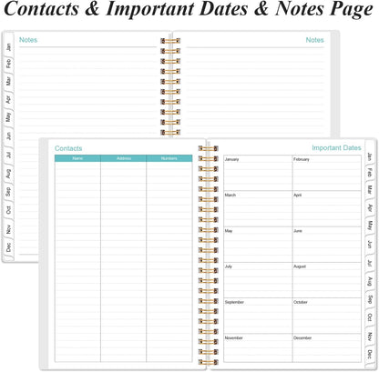2026 Appointment Book & Planner - 2026 Daily Hourly Planner from January 2026 - December 2026, Weekly Appointment Book with 30-Minute Interval, Medium 6.4" x 8.5", Flower-A