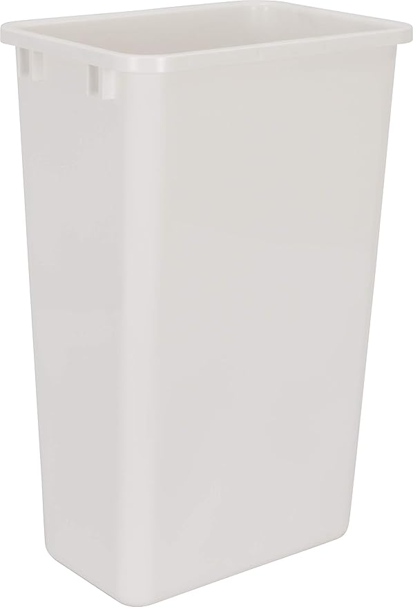 Hardware Resources CAN-50W Plastic Waste Container, White