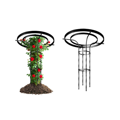 Carotex Mushroom Top Trellis for Climbing Plants Outdoor, 3.44FT Decorative Obelisk Plant Support with Rustproof PE-Coated Metal, Rose Trellis for Clematis Ivy, Black