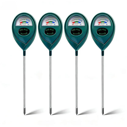 METINFUS Pack of 4 Green Soil Moisture Meter for Plants, Soil Meter, Soil Tester, Hygrometer for Garden, Farm, Lawn, Ideal for Beginners & Indoor Plant Enthusiasts, No Battery Required