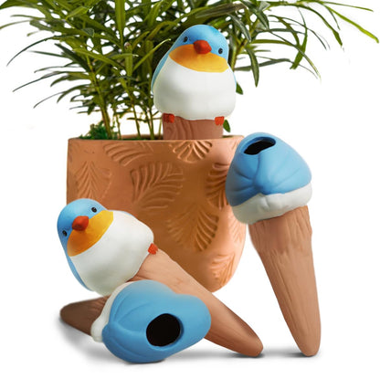 YFDB Bird Shaped Plant Watering Globes(Bule 4ps) Plants Suitable for Indoor and Outdoor Use Should be Kept Constantly Moist. The Interesting Shape Makes The Garden More Interesting and Beautiful.