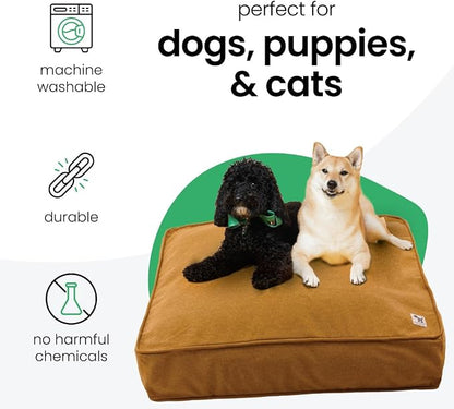 Molly Mutt Fast Car Dog Bed Duvet Cover, GOTS-Certified 100% Cotton Canvas Cover for Dog, Puppy, or Cat Bed, Durable, Washable, and Free of Harmful Chemicals, Small, 22"x27"x5", Mustard Yellow