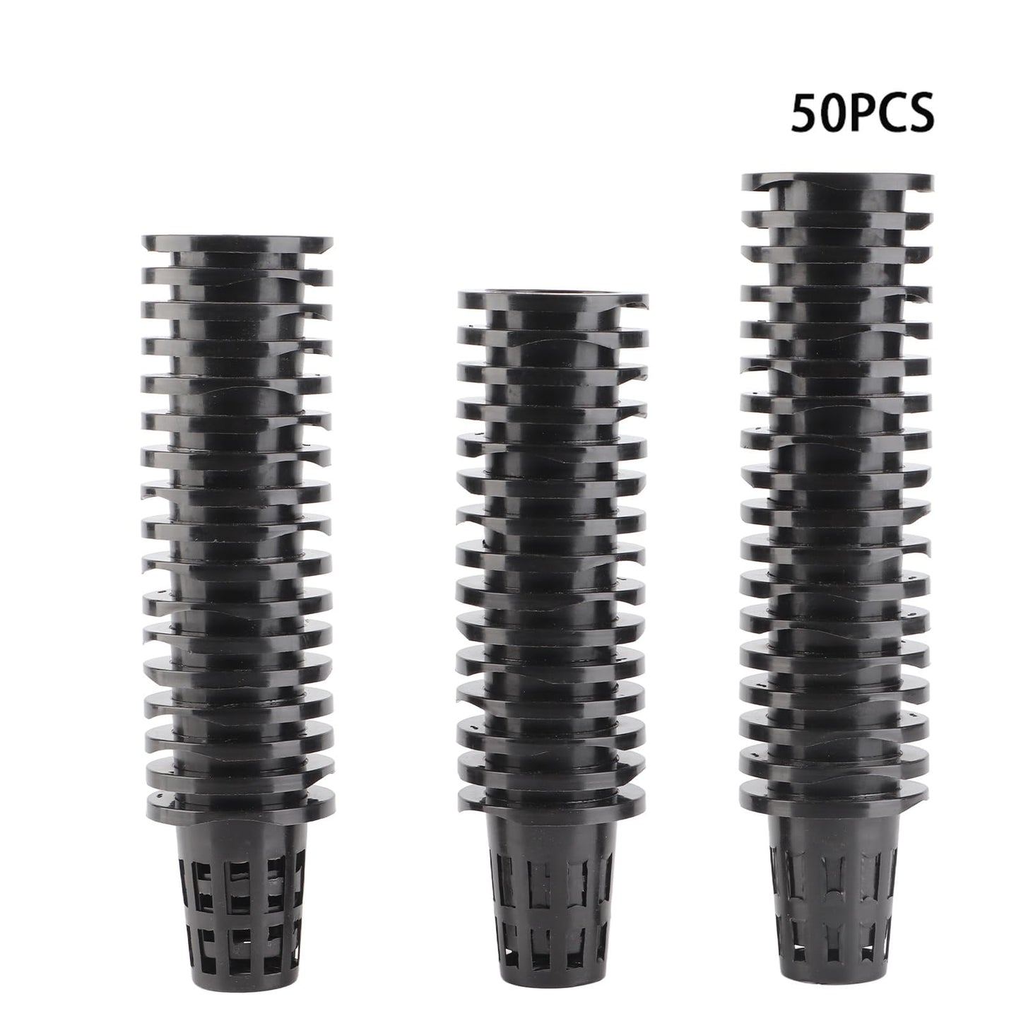 GBSCLOVER 50Pcs Net Pots for Hydroponics, Stable Hydroponic Pots, Practical Plant Basket Easy Use for Hydroponic Vegetables and Soilless Cultivation, 1.7x1.2x1.8x1.0in